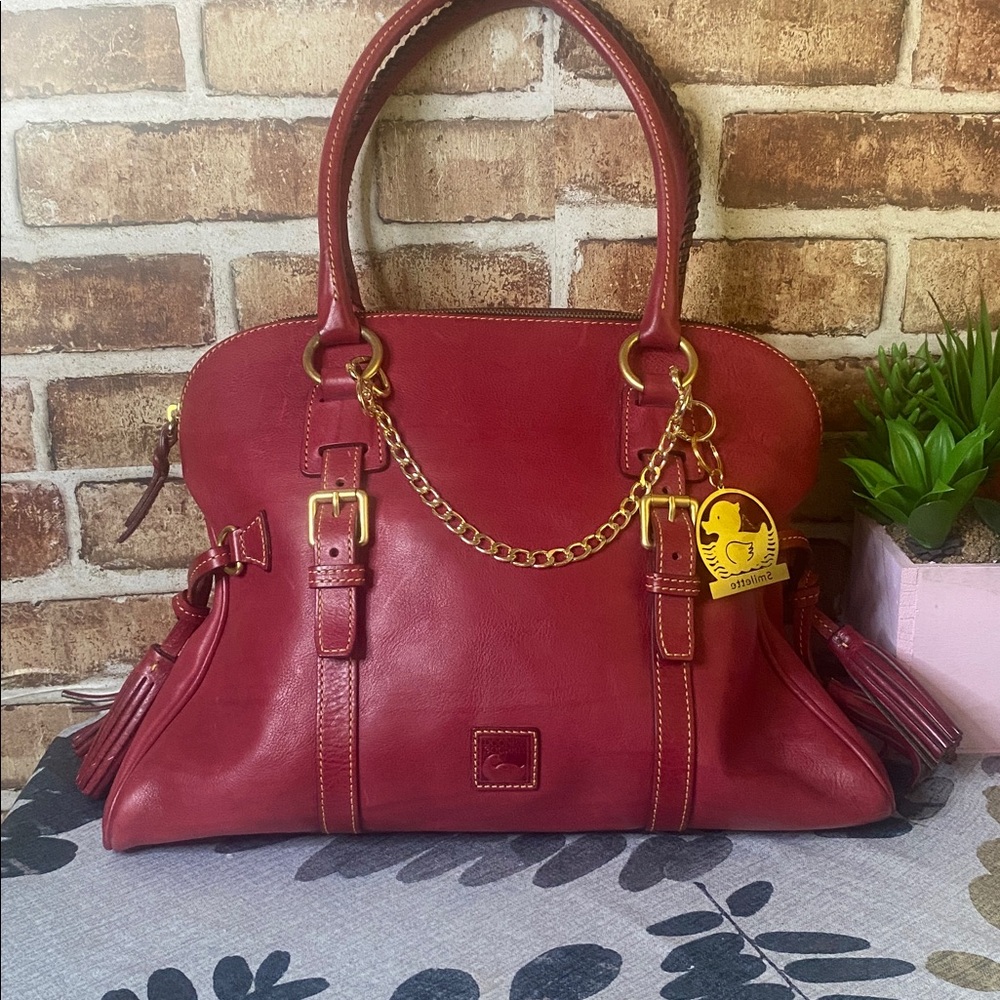 Dooney & Bourke Raspberry colored Florentine Bristol